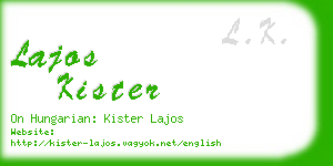 lajos kister business card